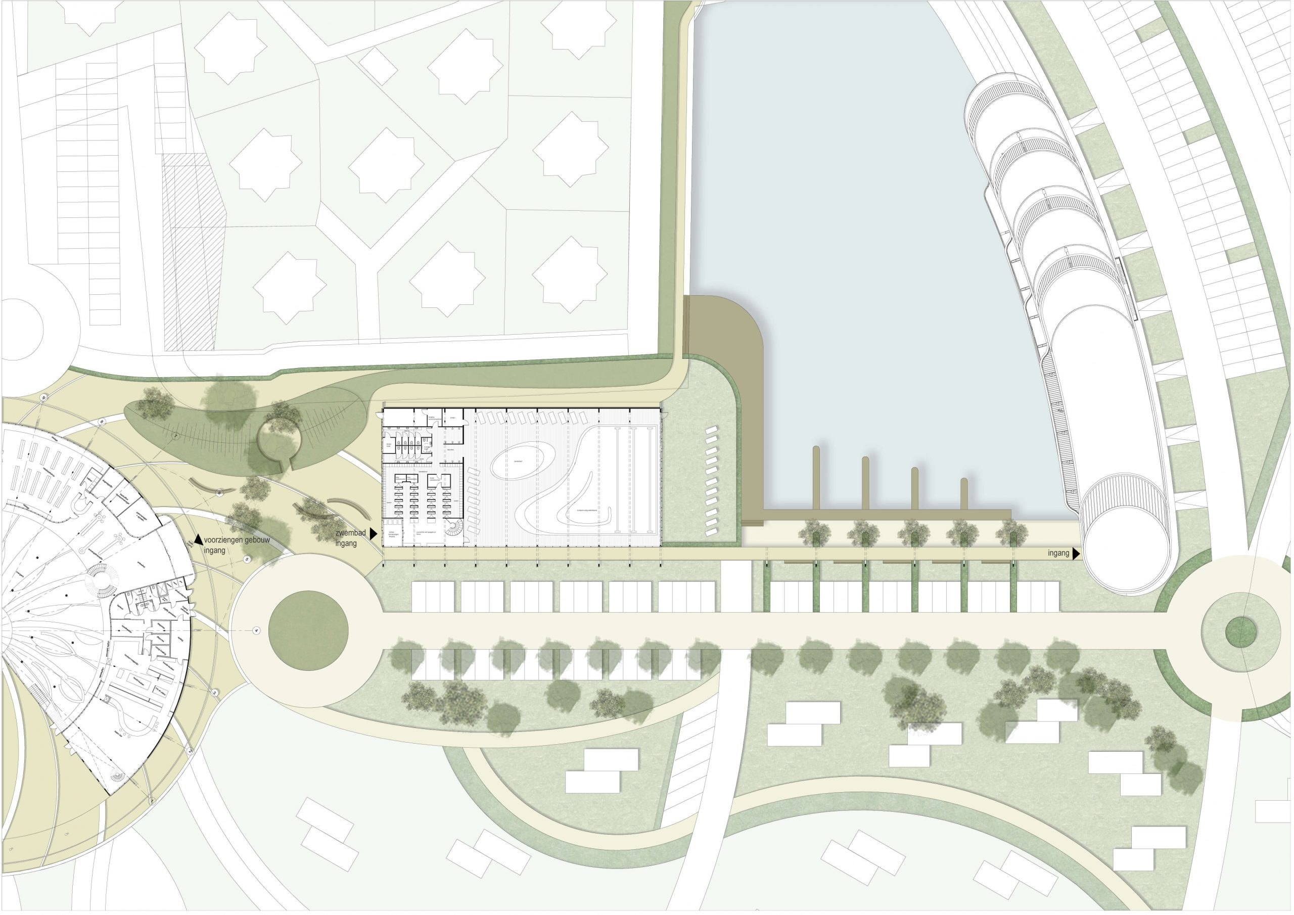 zwembad in de situatie